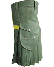 Scottish Traditional Olive Green Kilt