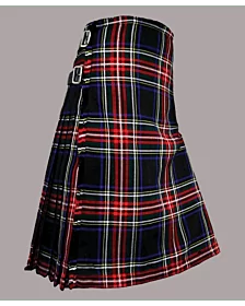 Black Stewart tartan kilt for men