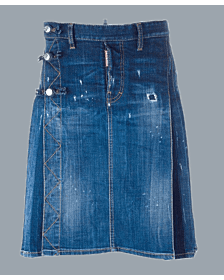 Beautiful Blue Mini Denim Skirt For Women