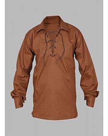 Brown custom made Jacobite shirt