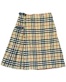 Burberry khaki red and black plaid vintage women s wool nova check tartan kilt