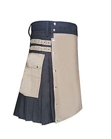 Buy New Black &amp; Khaki Two Toned Stylish Kilt