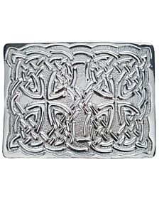 Silver Chrome Celtic Knot Kilt Belt Buckle
