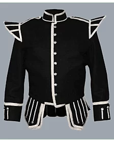 black wool doublet drummer jacket