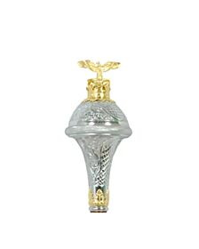 Plain Chrome Flat Head Lion Major Mace Stave &amp; Stick