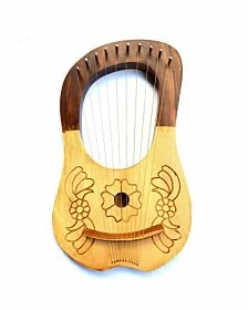 Flower Design 10 String Lyre Harp