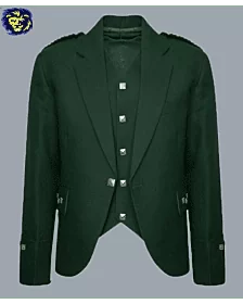 Green Tweed Kilt Argyle Jacket And Vest