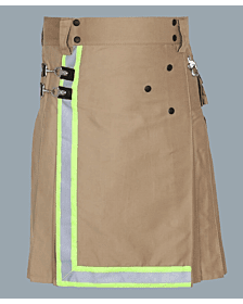 Khaki firefighter hybrid kilt for men