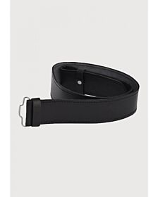 kilt belt black plain leather