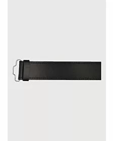 kilt belt black plain leather