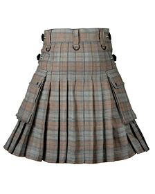 Black Watch Weathered Leather Straps Utility Kilt