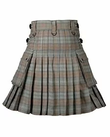 Black Watch Weathered Leather Straps Utility Kilt