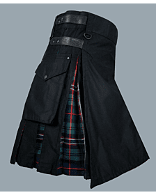 Black hybrid with scottish national tartan kilt