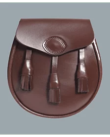 brown leather kilt sporran