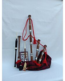 MacDonald Tartan Natural Finish Bagpipe Set