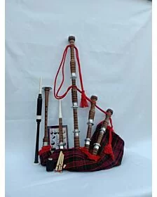 MacDonald Tartan Natural Finish Bagpipe Set