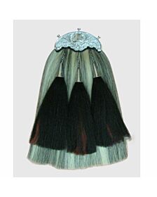 NEW SCOTS DRAGON LONG GRAY HORSE HAIR SPORRAN