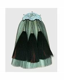 NEW SCOTS DRAGON LONG GRAY HORSE HAIR SPORRAN