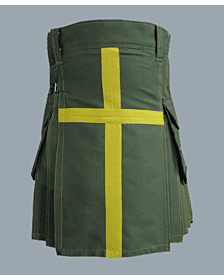 Scottish Traditional Olive Green Kilt