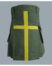 Scottish Traditional Olive Green Kilt