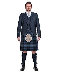 Patriot Ancient Tartan Navy Blue Jacket Complete Scottish Wedding Outfit