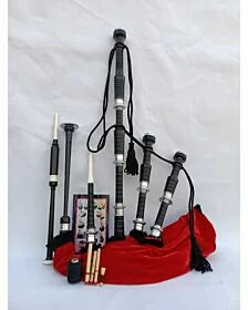 Red Velvet Highland Bagpipe Set  