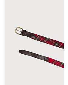 royal stewart tartan belt brown