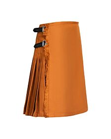 Saffron Plain Tartan Kilt