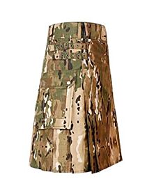 Scottish Khaki Camo Utility Kilt