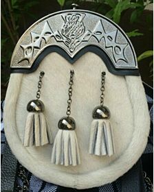 Scottish White Dress Kilt Sporran