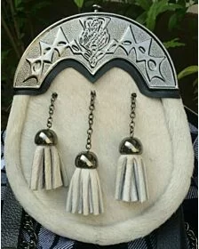 Scottish White Dress Kilt Sporran