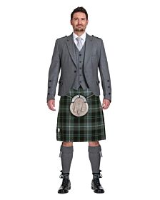 Patriot Tartan Grey Jacket Complete Scottish Wedding Outfit