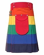 Active men rainbow utility kilt