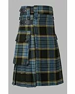 Anderson tartan utility kilt with pockets
