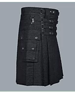 denim fashion kilt for men