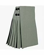 Blue Weathered Plain Tartan Kilt
