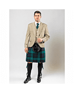Black Watch Tartan, Cream Jacket Complete Kilt Outfit 