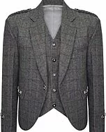 Gray Tweed Men's Argyle Jacket 