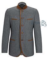 Grey Oktoberfest Tyrol German Bavarian Jacket