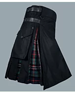Black hybrid with scottish national tartan kilt