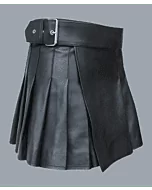 Black Women Leather utility Kilt