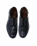 New Mens Black Leather Upper Ghillie Brogues Shoes