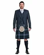 Patriot Ancient Tartan Navy Blue Jacket Complete Scottish Wedding Outfit