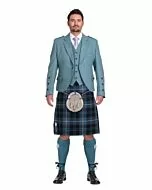 Patriot Ancient Tartan Lovat Blue Jacket Complete Scottish Wedding Outfit