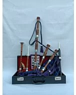 Pride Of Scotland Tartan Natural Finish Bagpipe Set