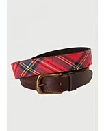 royal stewart tartan belt brown