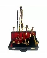 Scottish Highland Gold Plated Bagpipe Set