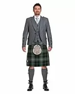 Patriot Tartan Grey Jacket Complete Scottish Wedding Outfit