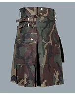 Woodland Camo Kilt For Active Men