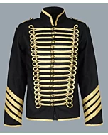 Men's Steampunk Stand Collar Punk Gothic Drummer Jacket
